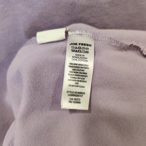 Joe Fresh Organic Cotton Lilac Short Sleeve Tee | Small - Picture 5 of 5